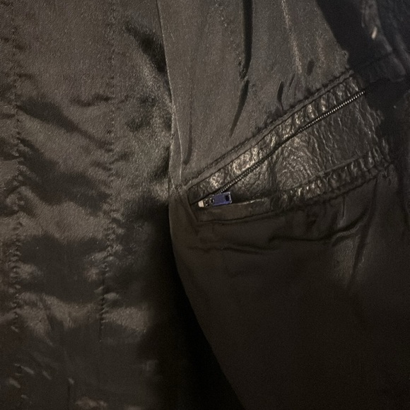 Windsor leather vintage motor biker gothic jacket SIZE 46/XXL - Picture 11 of 12